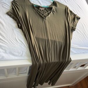 Mossimo Supply Co. Olive Midi Dress